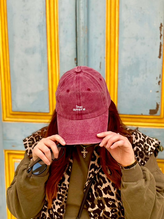 CASQUETTE SCUSI AMORE ROSE
