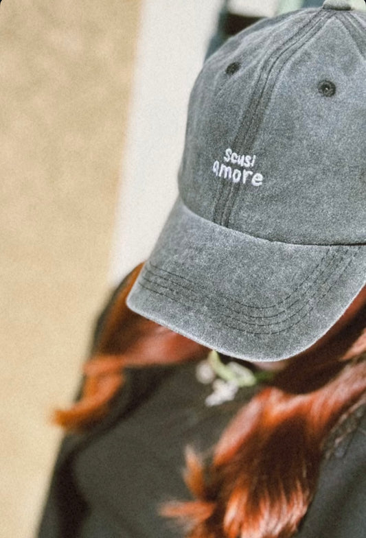 CASQUETTE NOIR SCUSI AMORE
